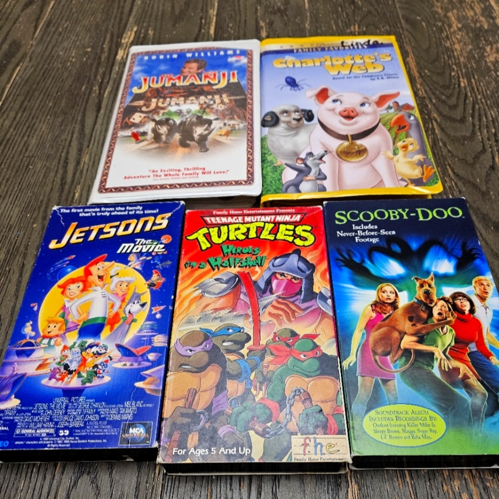 Kids Vhs Movies Lot Of 5